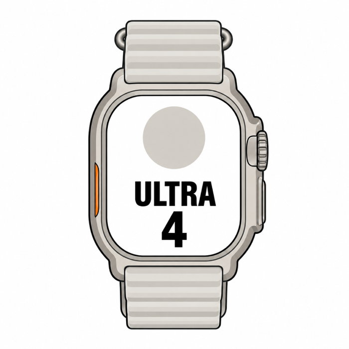 Apple Watch Ultra 4 GPS + Cellular 49mm Titanio Natural y Correa Ocean Gris Translúcido Apple Watch Ultra 4 GPS + Cellular 49mm Titanio Natural y Correa Ocean Gris Translúcido